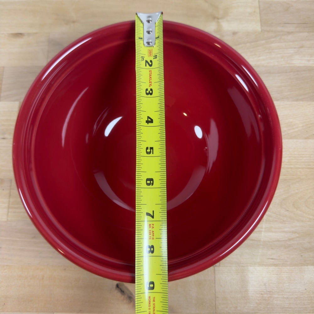 Emile Henry France Red Ceramic Mixing Bowl 8 Inch Round Stoneware 34.20 - Picture 6 of 11